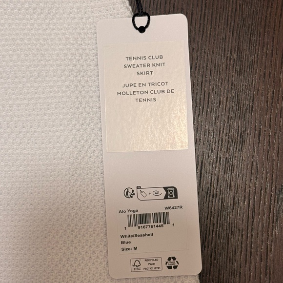 ALO Yoga White and Blue Tennis Club Skirt - Picture 6 of 6